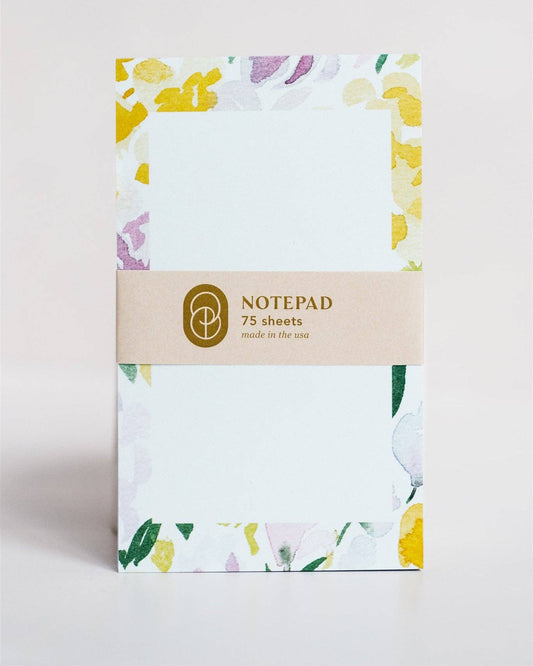 One & Only Paper - Abstract Flora Watercolor 75 Sheet Desk Notepad