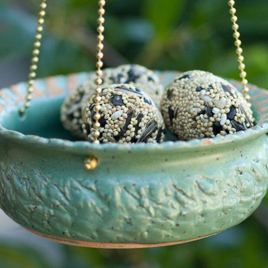 Amaranth Stoneware - Blue Bird Cafe - Bird Feeder: Sage Green