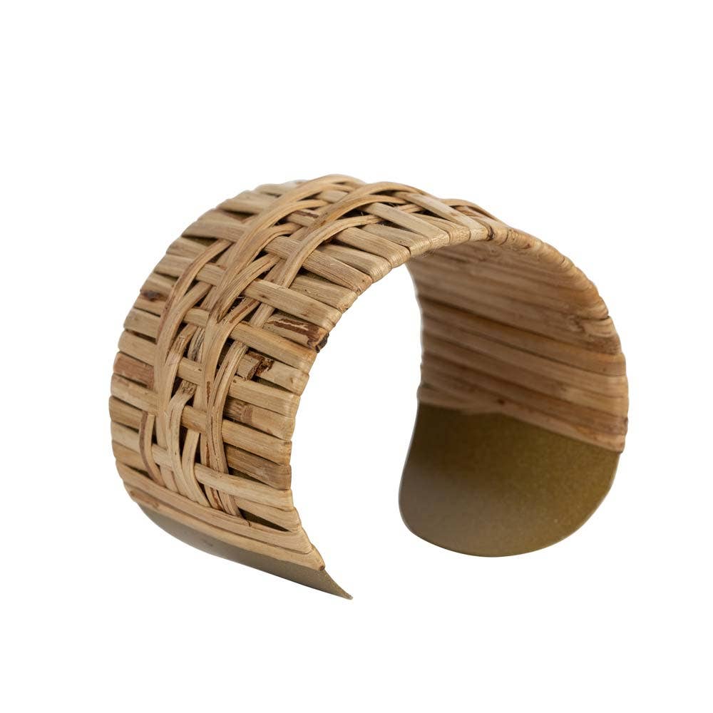 Ten Thousand Villages - * Woven Cane Wide Cuff