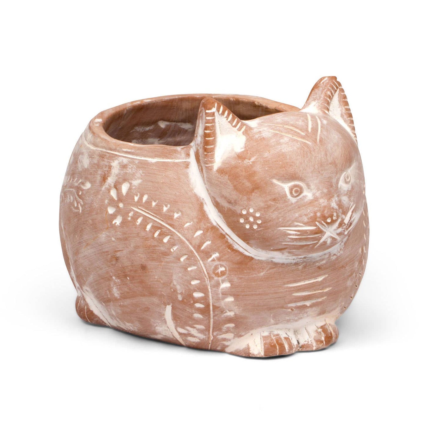 Ten Thousand Villages - Crouching Cat Planter