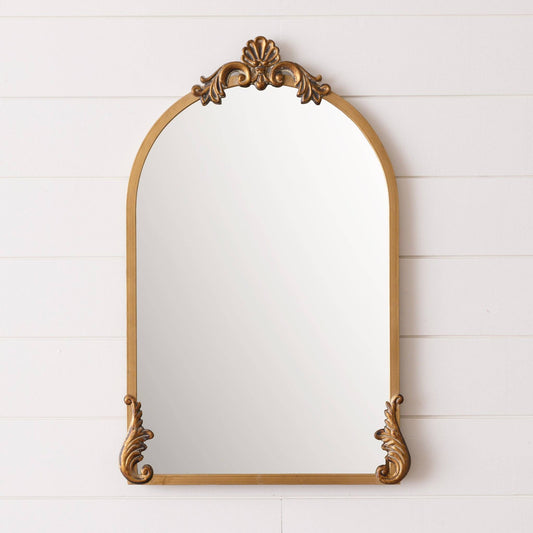 Metal Wall Mirror With Scallop Accents (PC)