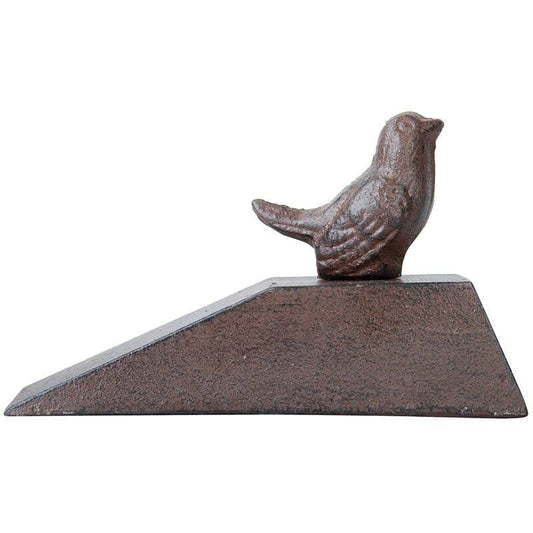 Esschert Design USA - Bird Silhouette Doorstop, Cast Iron, Antique Brown