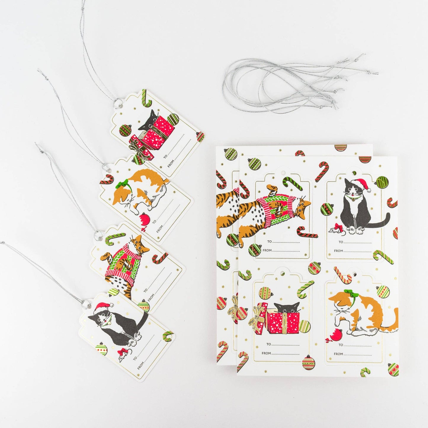 Gift Tag: Holiday Cats Hang Tag (Set of 8)