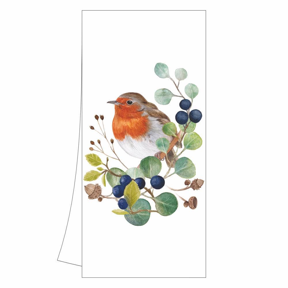 European Robin Tea Towel