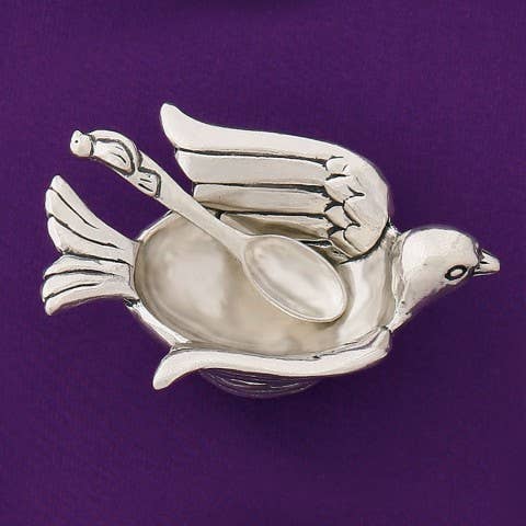 Bird Salt Cellar with Spoon