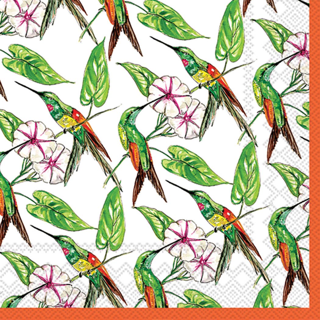 Paper Lunch Napkins 20 Ct Rosanne Beck Hummingbird Hibiscus