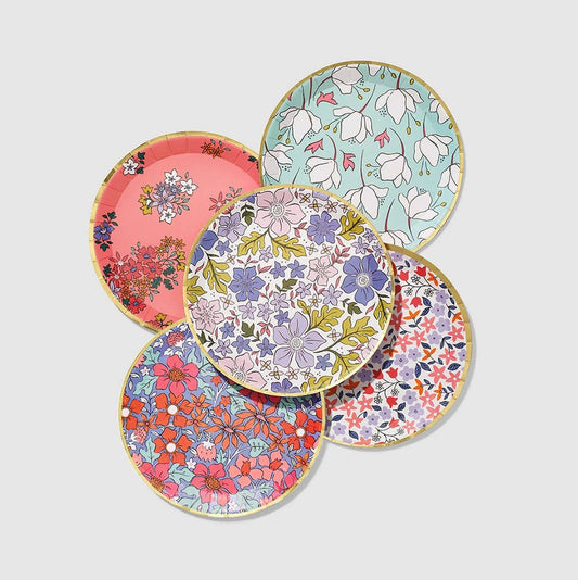 Coterie Party Supplies - In Full Bloom Small Paper Party Plates (10 per Pack)