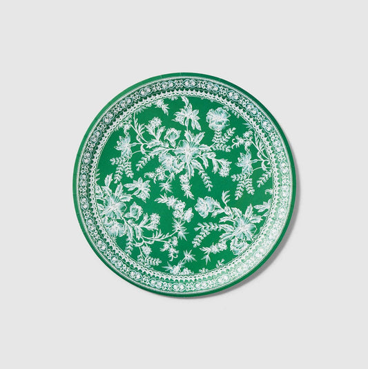 Coterie Party Supplies - Emerald Toile Large Plates (10 per pack)